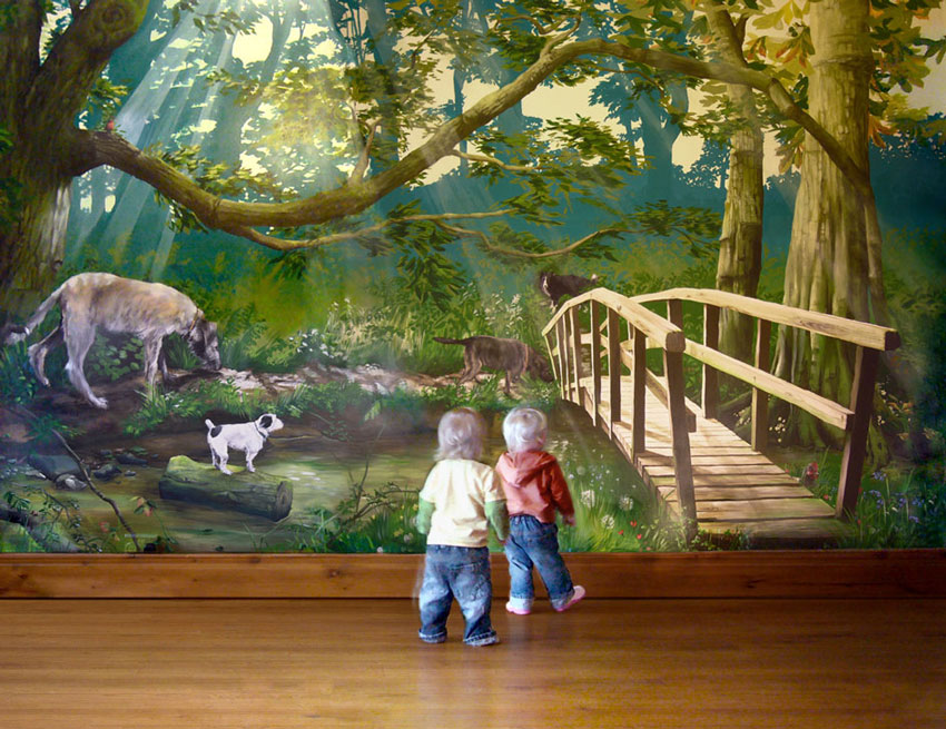 forest mural cheshire children's mural painter